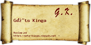 Gáts Kinga névjegykártya