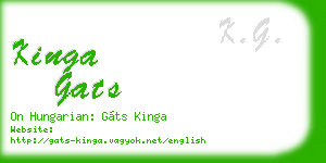 kinga gats business card